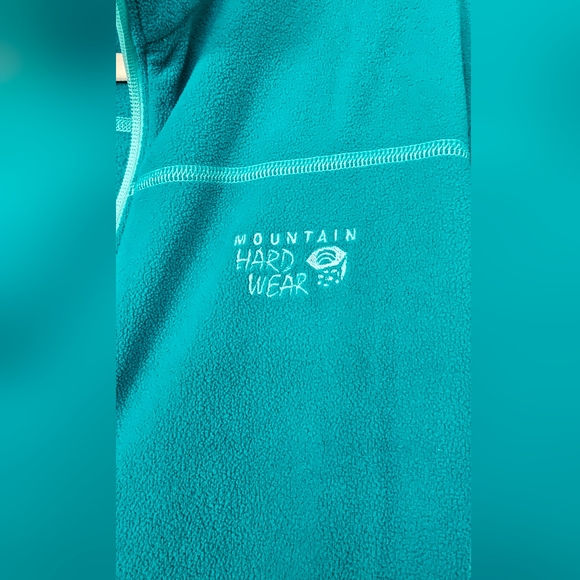 Mountain Hardwear Women’s Bright Green Full Zip Fleece Jacket Size Small - Picture 2 of 7